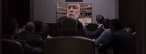 John Malkovich speaks with CBS execs via video.